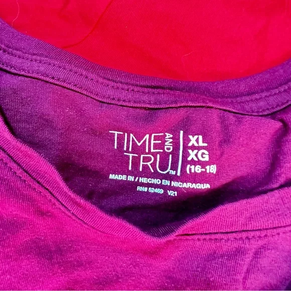 Lot of 3 Time and Tru Long Sleeve Scoop Neck Tops XL - Picture 3 of 12